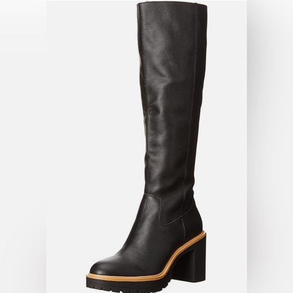 Dolce Vita Corry Black Heeled Knee-High Boots - Picture 6 of 7